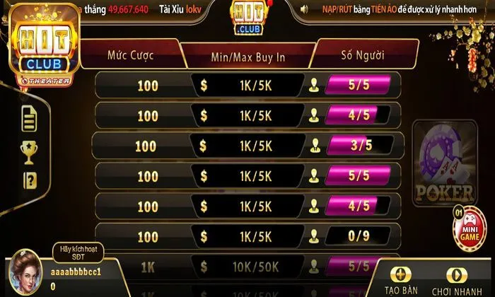 Cách chơi poker chi tiết tại Hitclub