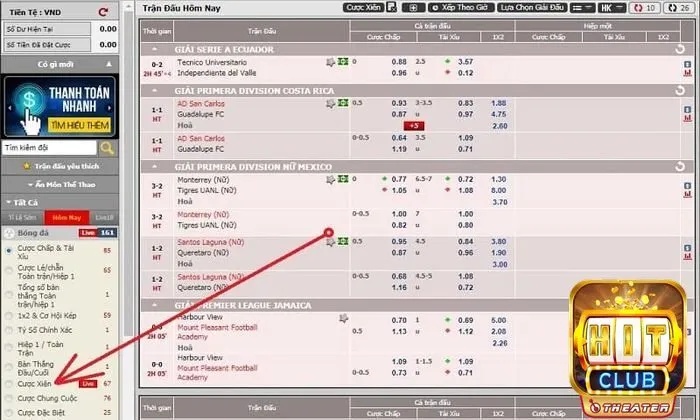 Nên cược xâu trong 1 - 2 trận đấu bóng đá